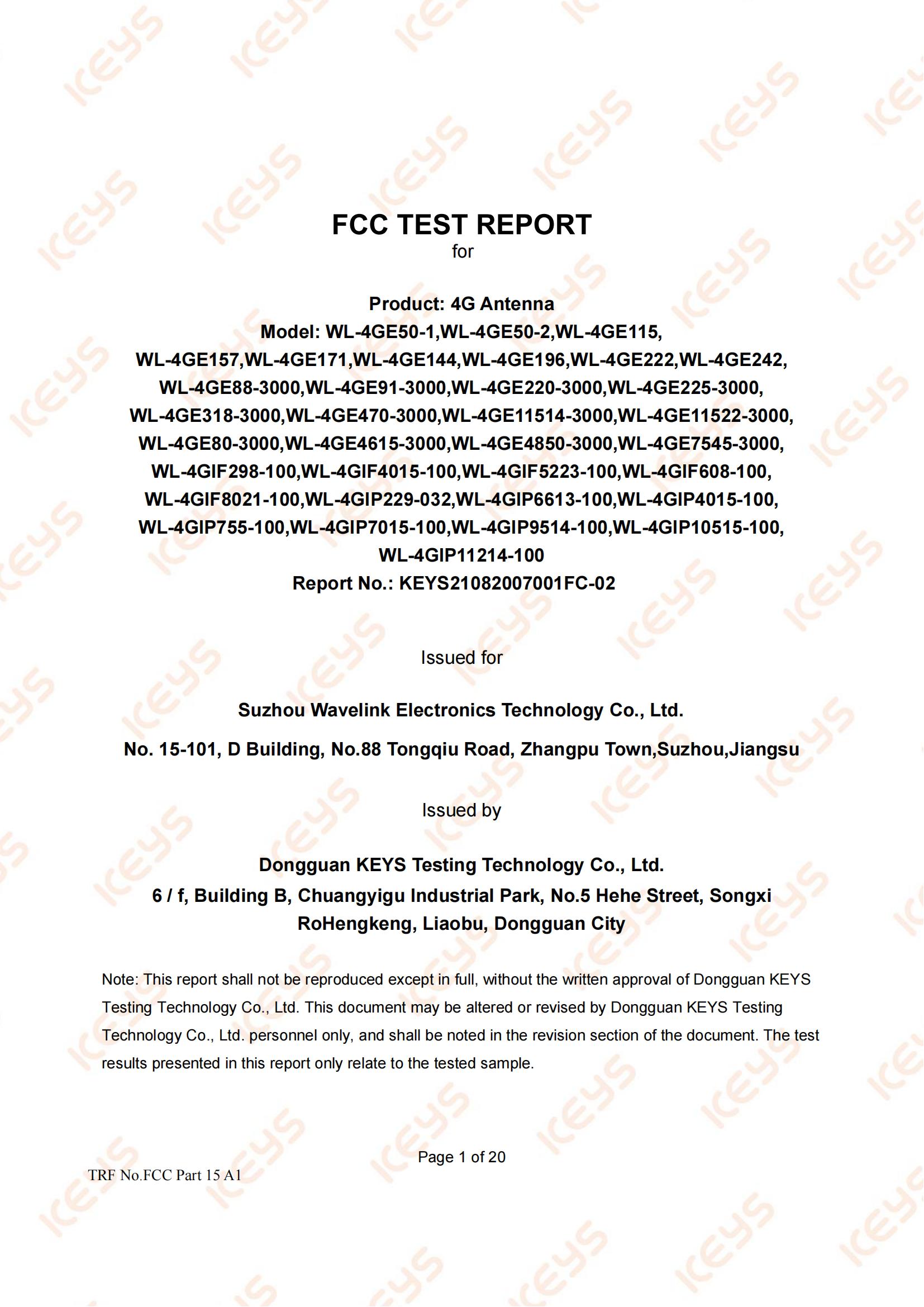 FCC SDOC 15 RP00